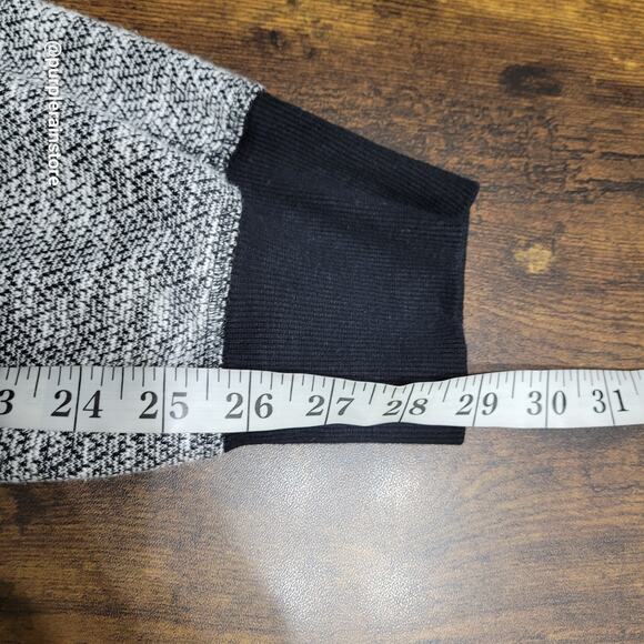 Green Tea Joggers XL Terry Knit High Rise Black White Stretch Athleisure Active - Picture 8 of 10